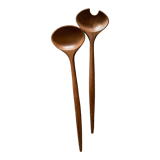 Vintage teak salad cutlery