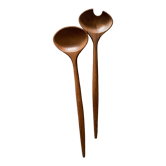 Vintage teak salad cutlery