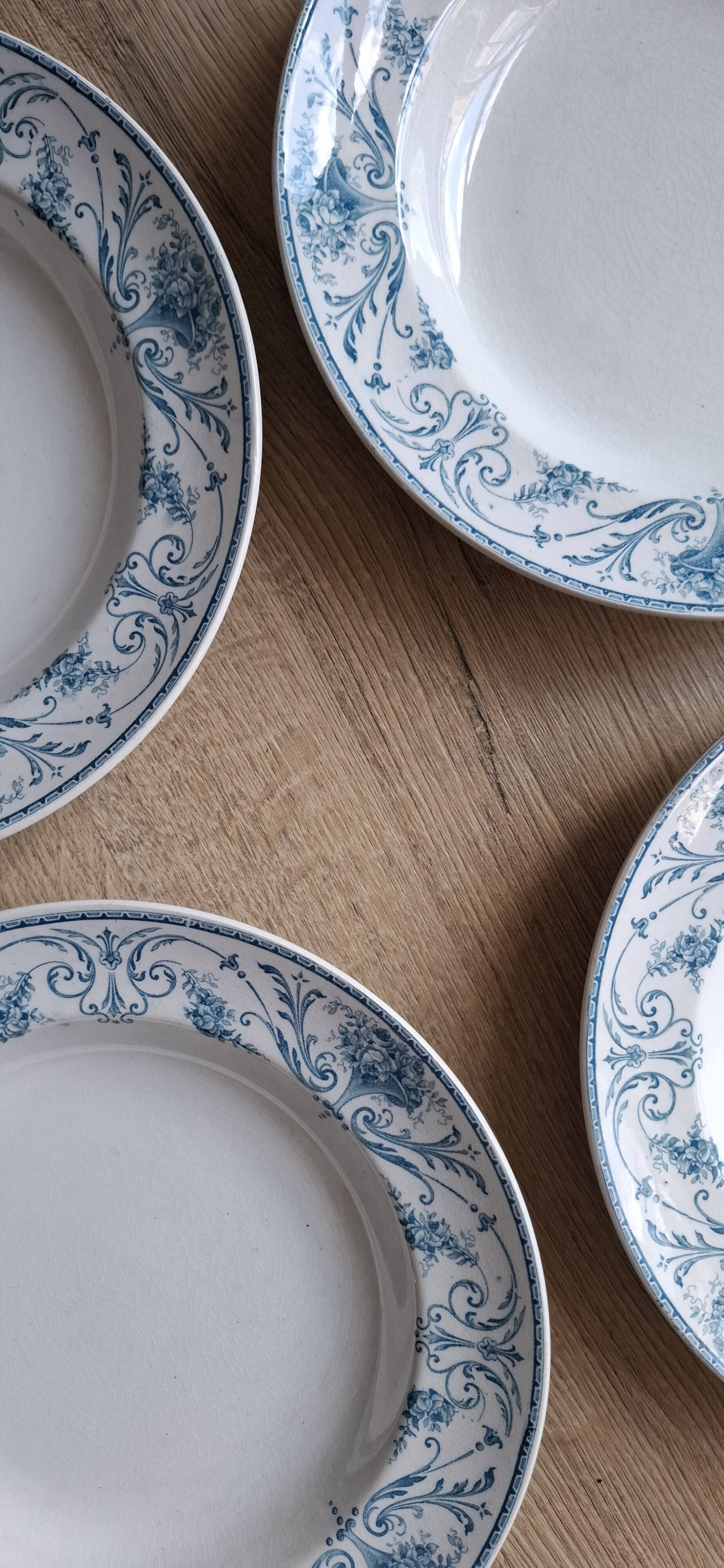 Set 4 assiettes Louis XVI BFK 1920