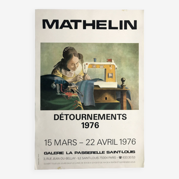 Lucien MATHELIN, Détournements / La Passerelle Saint-Louis, 1976. Original poster