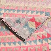 Pink Kilim Runner Rug, 94x404Cm