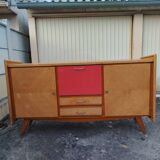 Sideboard with fin sides / compass feet from the 50s/60s