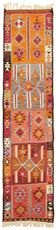 Turkish Handwoven Vintage Herki Kilim 92 cm x 365 cm