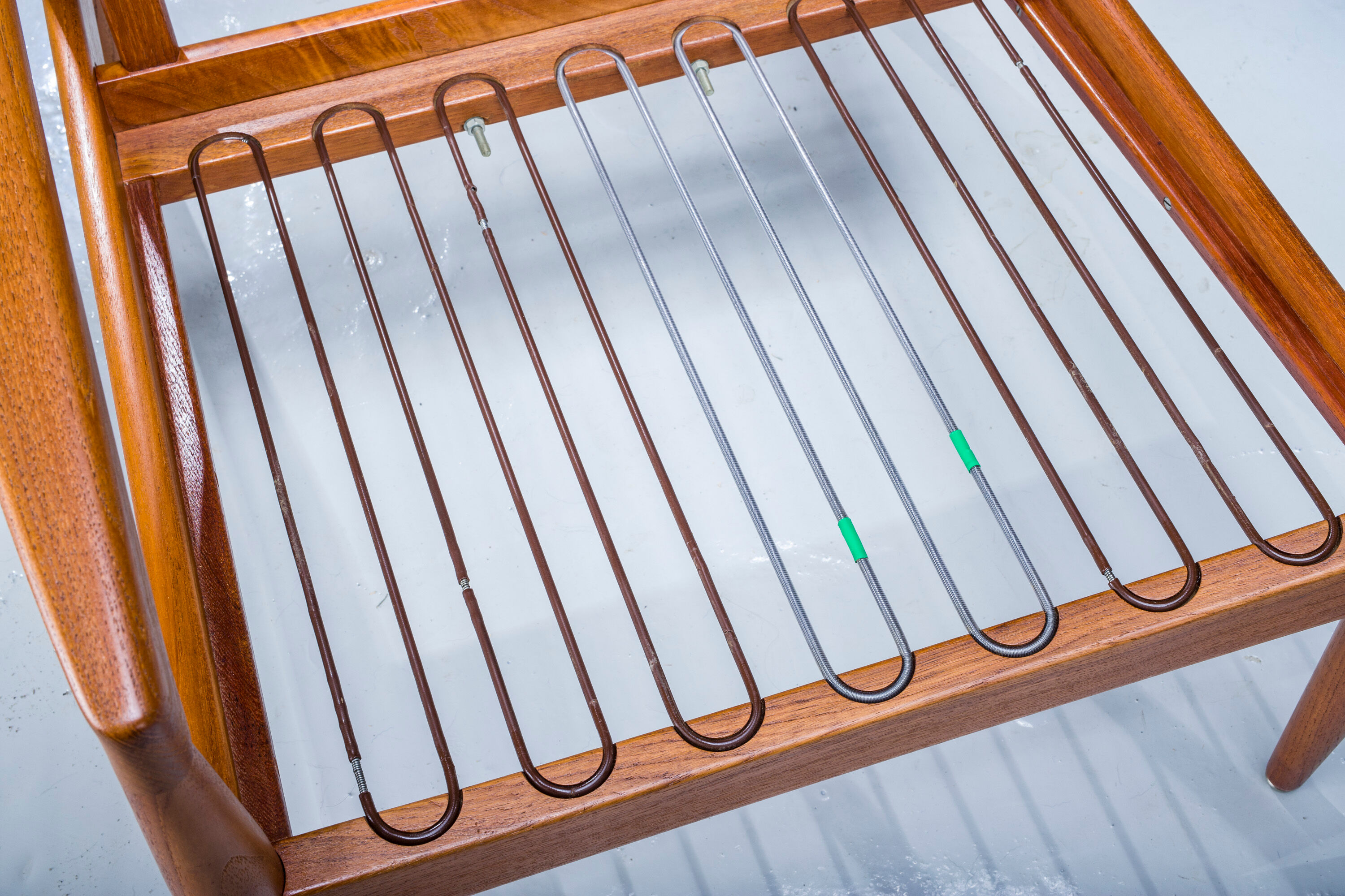 Model 121 Paper Knife Easy Chairs and Sofa by Kai Kristiansen for Magnus Olesen, 1960s, Set of 3