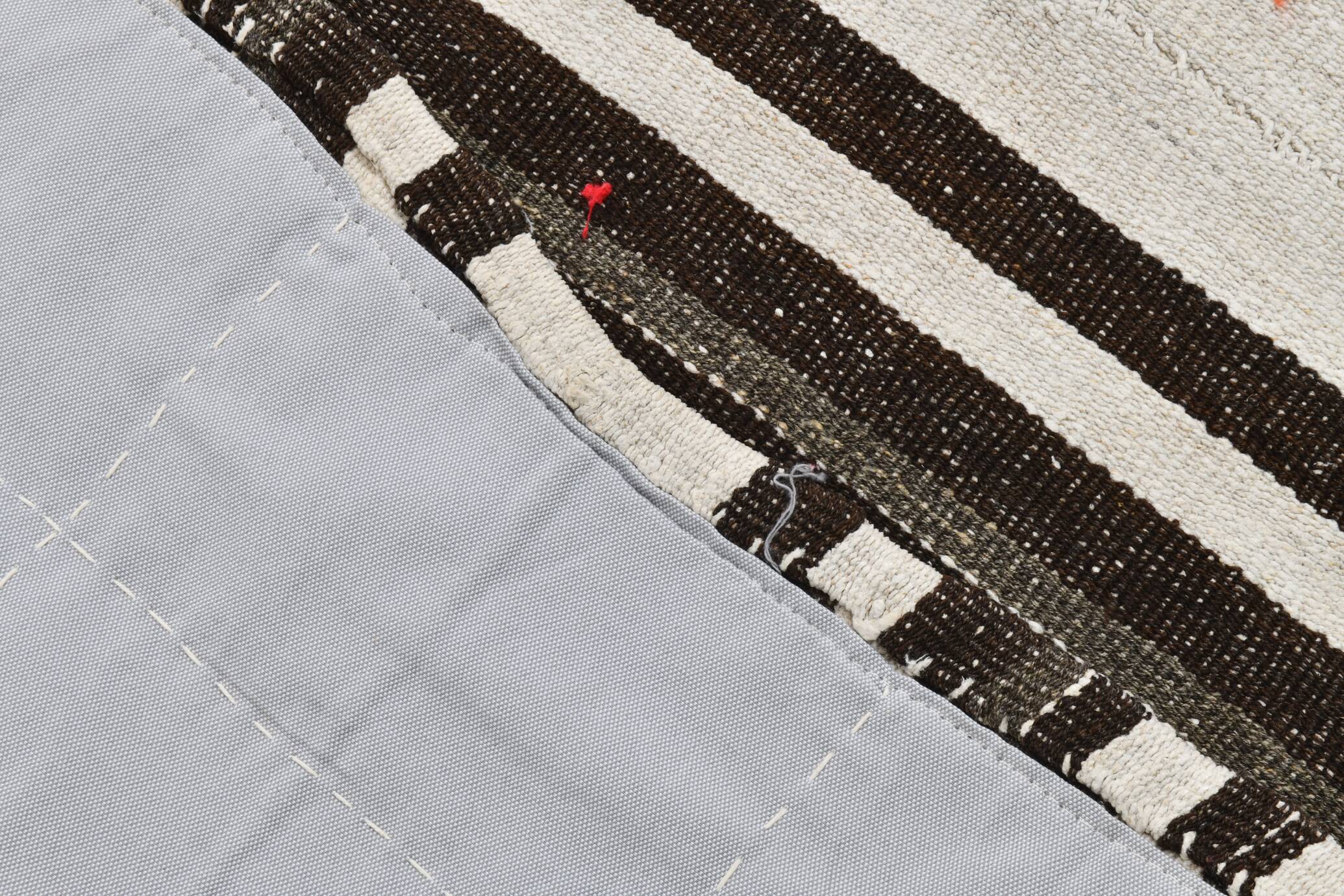 Contemporary Striped Vintage Kilim Rug, 206x304Cm