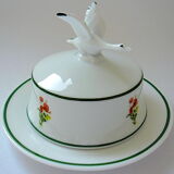 Limalonges porcelain butter decorated with bouquets of poppies