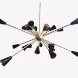 Brass Sputnik Ceiling Lamp, 1950s