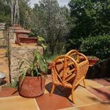Cane magazine rack from the Philippines