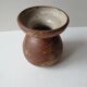 Pyrite stoneware ceramic vase, diabolo shape, signed Monogram Phi
