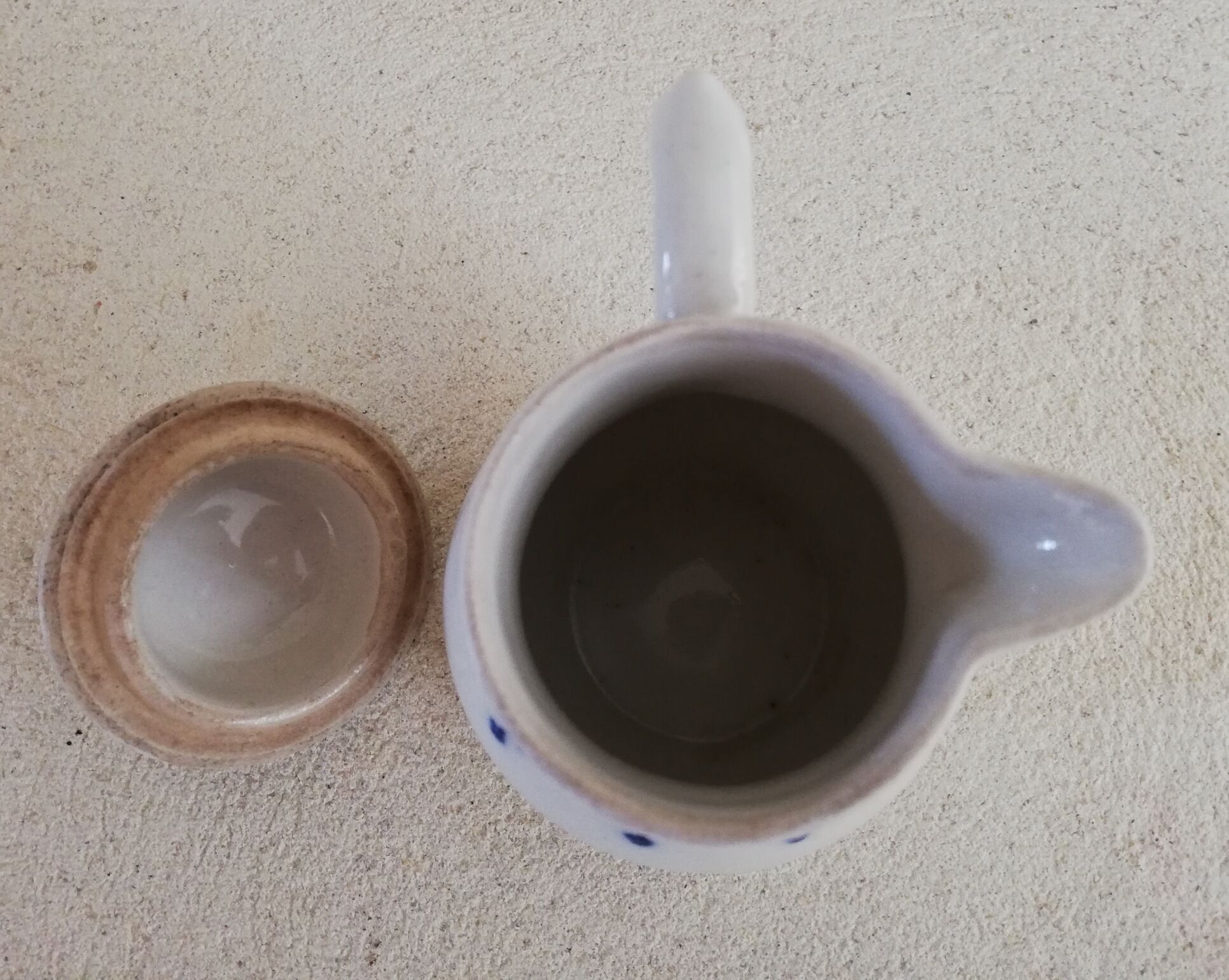 Milk jar and its Saint-Uze lid