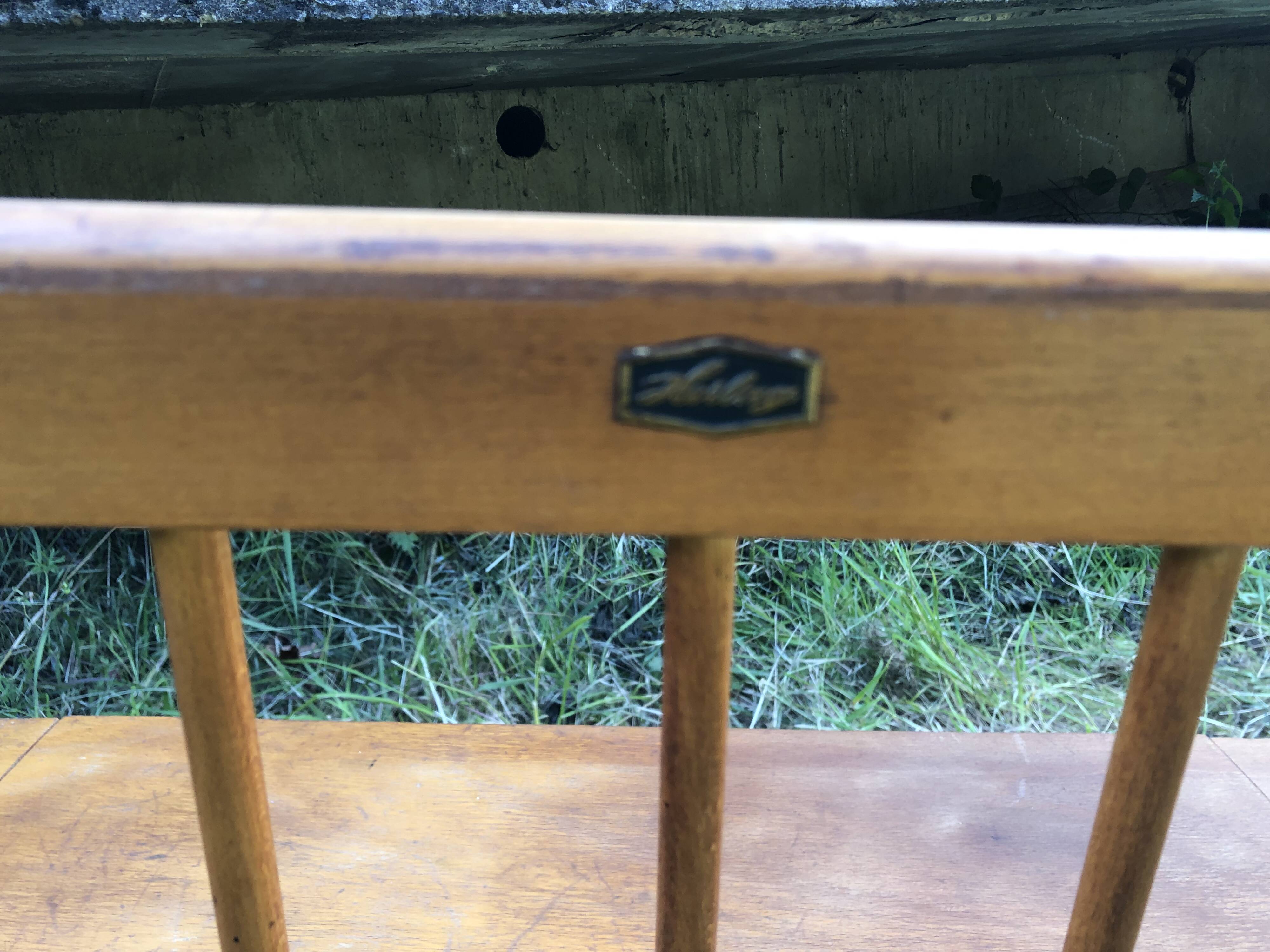 Vintage 60s wooden children's chest bench