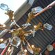 19th Bronze and Crystal Chandelier