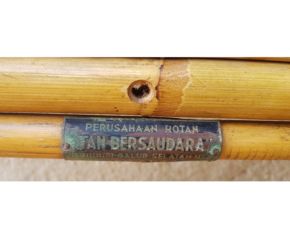 60's rattan mirror  61x82cm