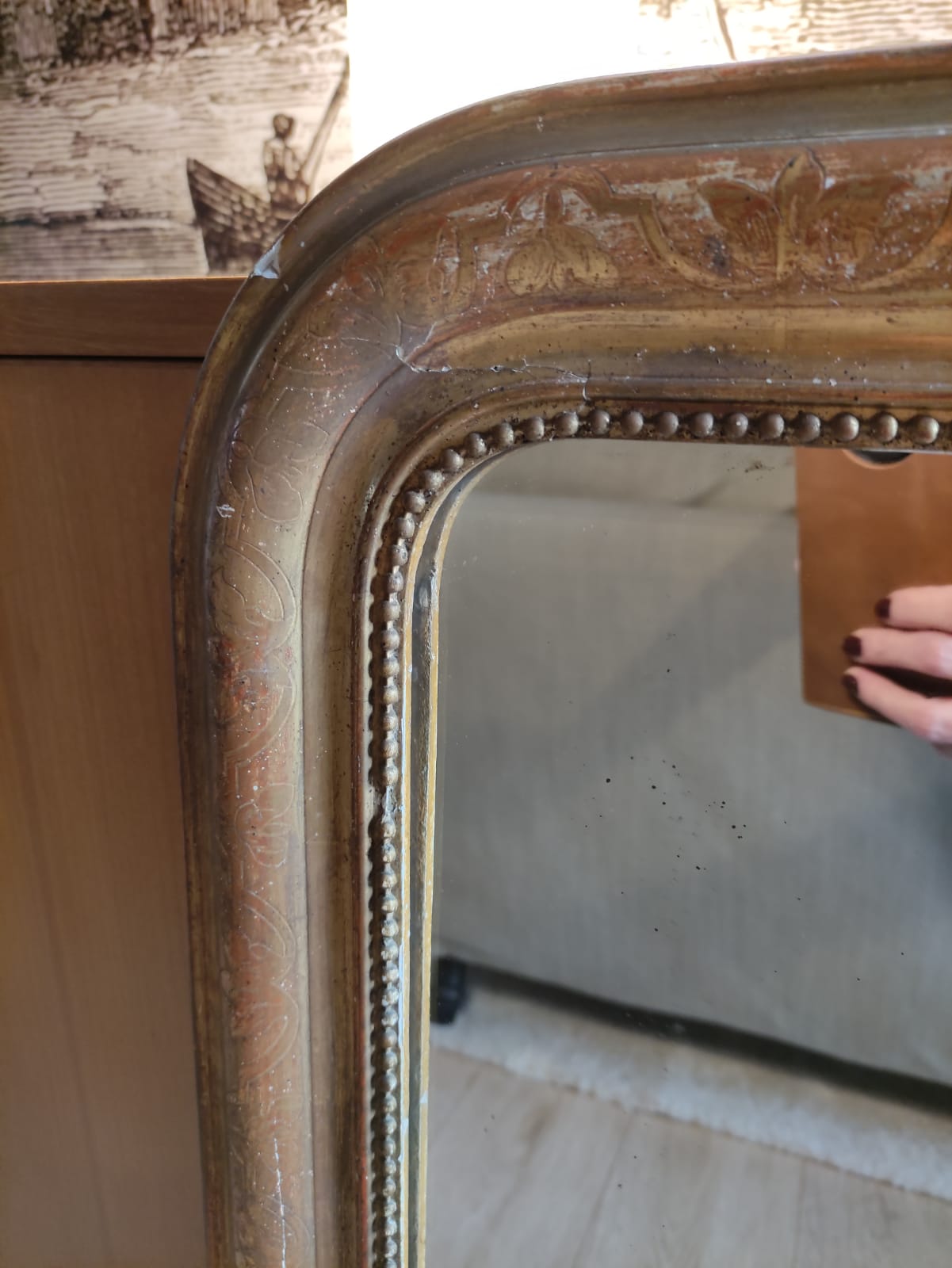 Mirror old era Louis Philippe 58x82cm