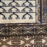 Beige wool Persian rug 210x130