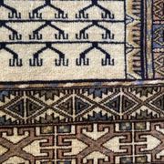 Beige wool Persian rug 210x130