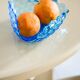 Vintage light blue decorative plate in glass - Italy, 1960s