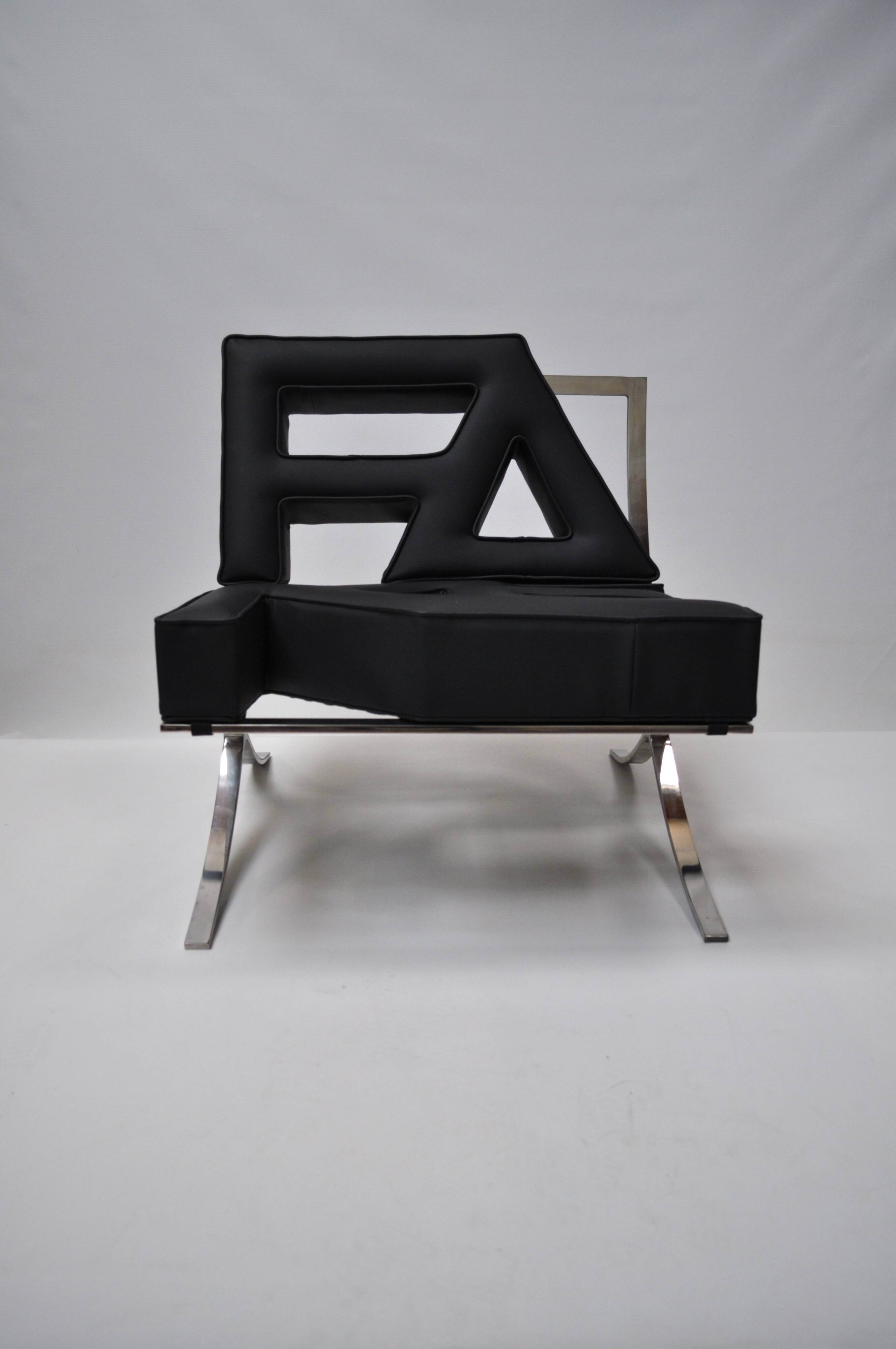 Chaise longue de style Barcelone — pièce sculpturale d'exception