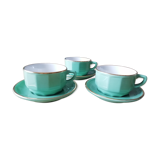 Set of 3 cups mint green bistro