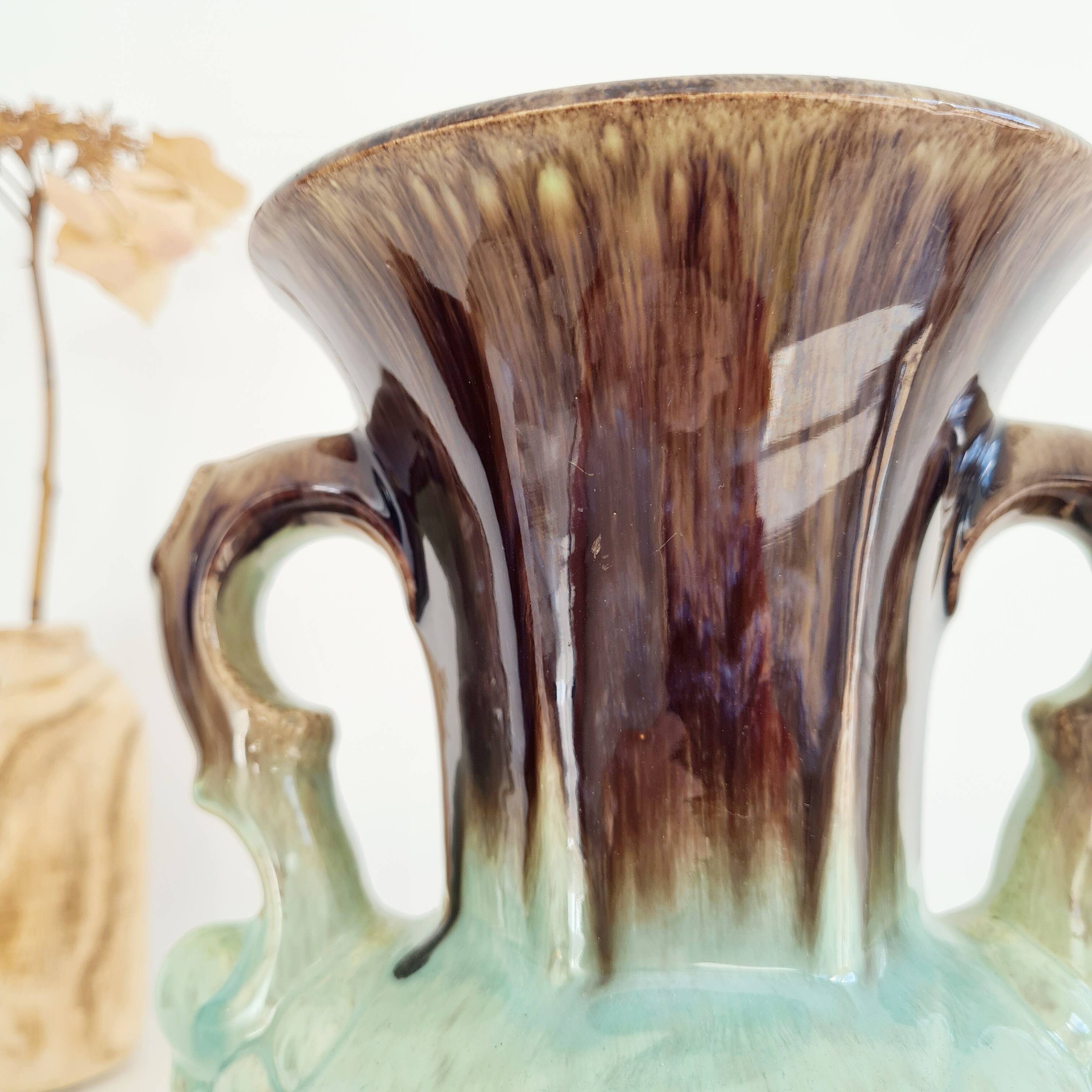 Antique blue vase - numbered