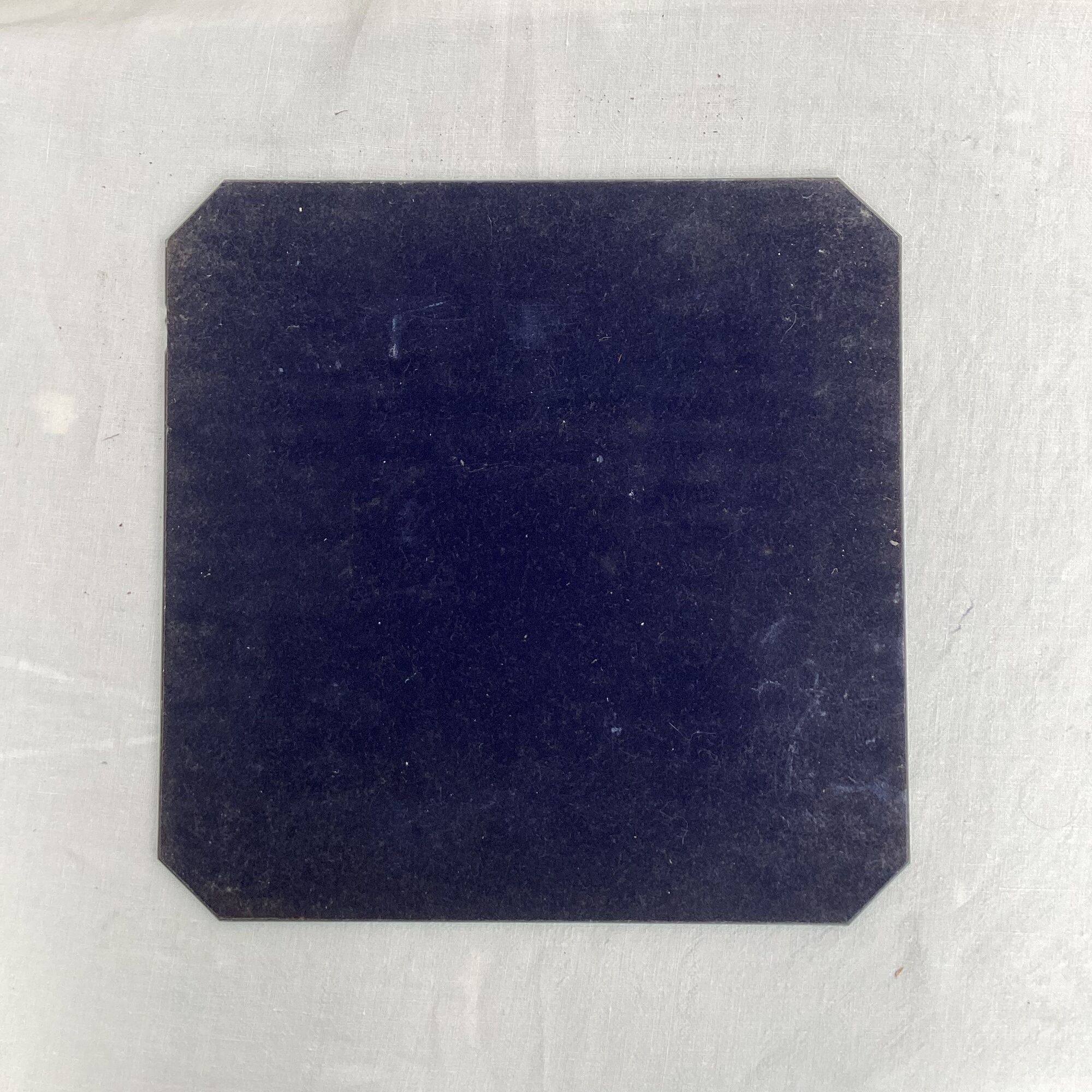 Square beveled table mirror