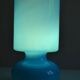 Ikea Lykta lamp in vintage blue opaline glass from the 1980s.
