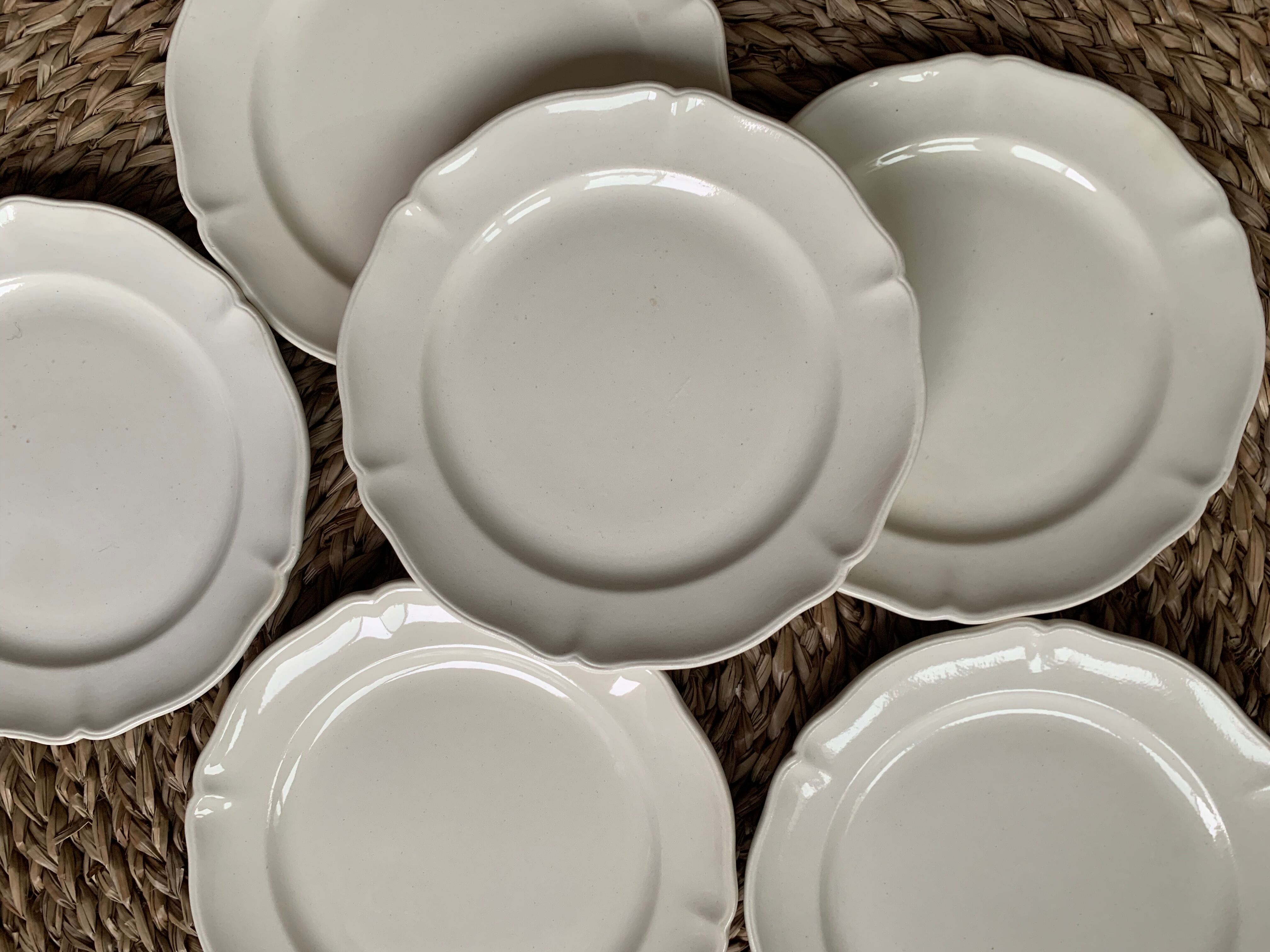 Set of 6 plates with white starter or dessert Manoir from Villeroy & Boch