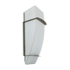 Wall lamp in satin glass and nickel-plated metal designed by Leonardo Marelli