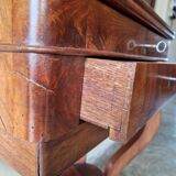 Worker's table - In mahogany and mahogany veneer - Charles X or Restoration period - circa 1830