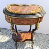 Small table gardener napoleon III - in marquetry - 19th century