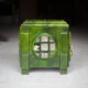 Art deco wood stove, green enamelled wood stove, interior decoration