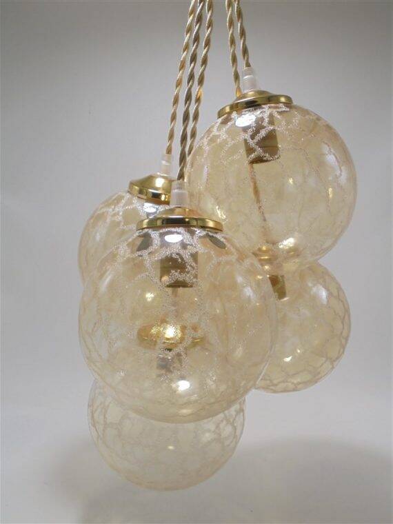 Gold glass pendant light