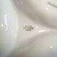 Flat compartmentalized philippe deshoulières porcelain white patterns in relief