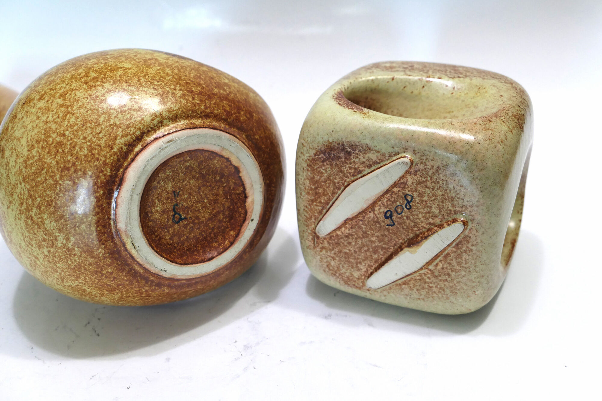 Lot de 2 vases vintage 1960's Bertoncello design Roberto Rigon