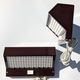 Pair of brown Elidus Kuben reading lamps - Hans Agne Jakobsson - Sweden 1970s