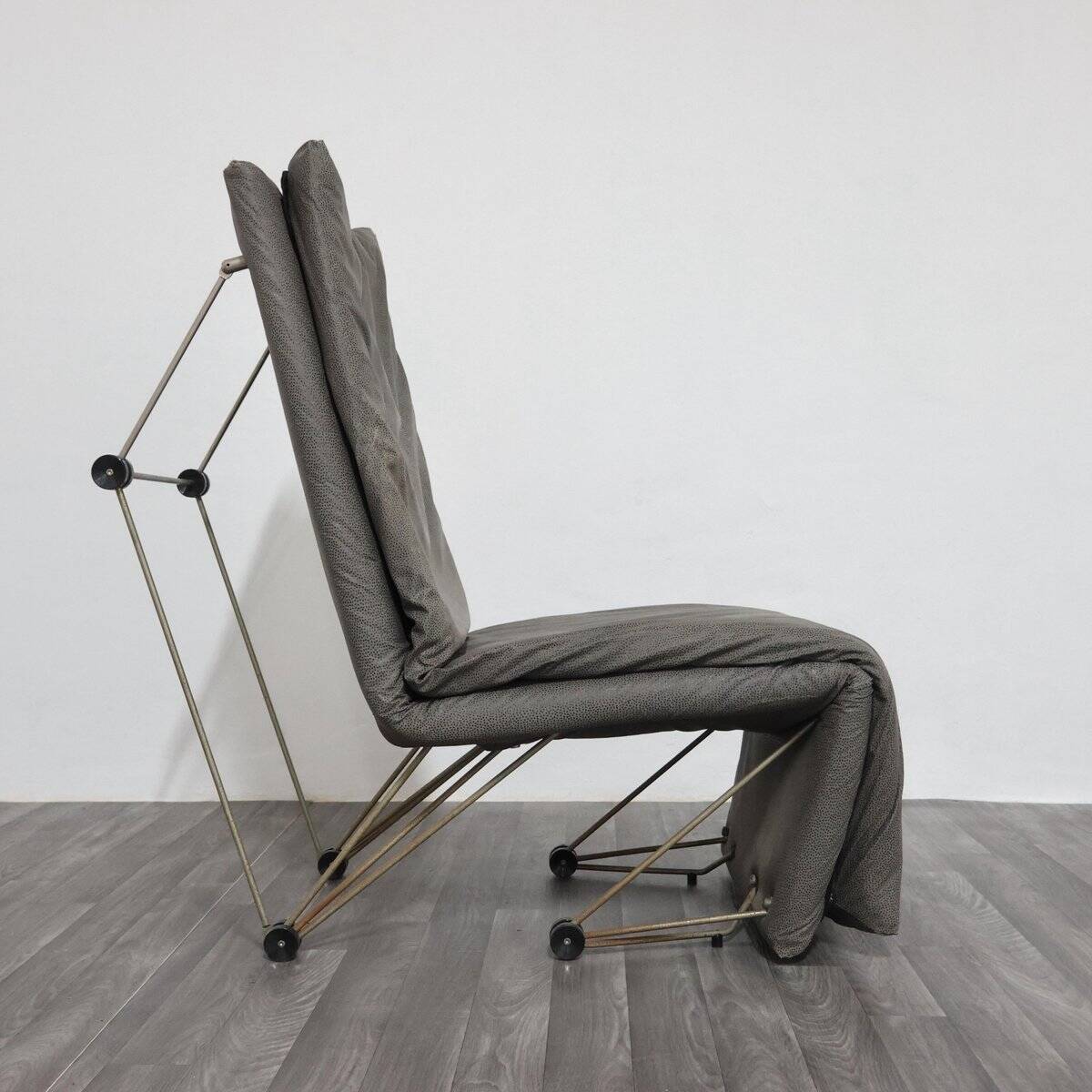 Postmodern Geometric Lounge Chair, 1980s
