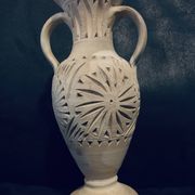 Amphora vase 20cm pottery Tunisia antique style handmade