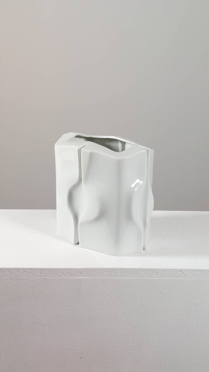 Vintage Op-art porcelain vase by Klaus Henning for Fürstenberg