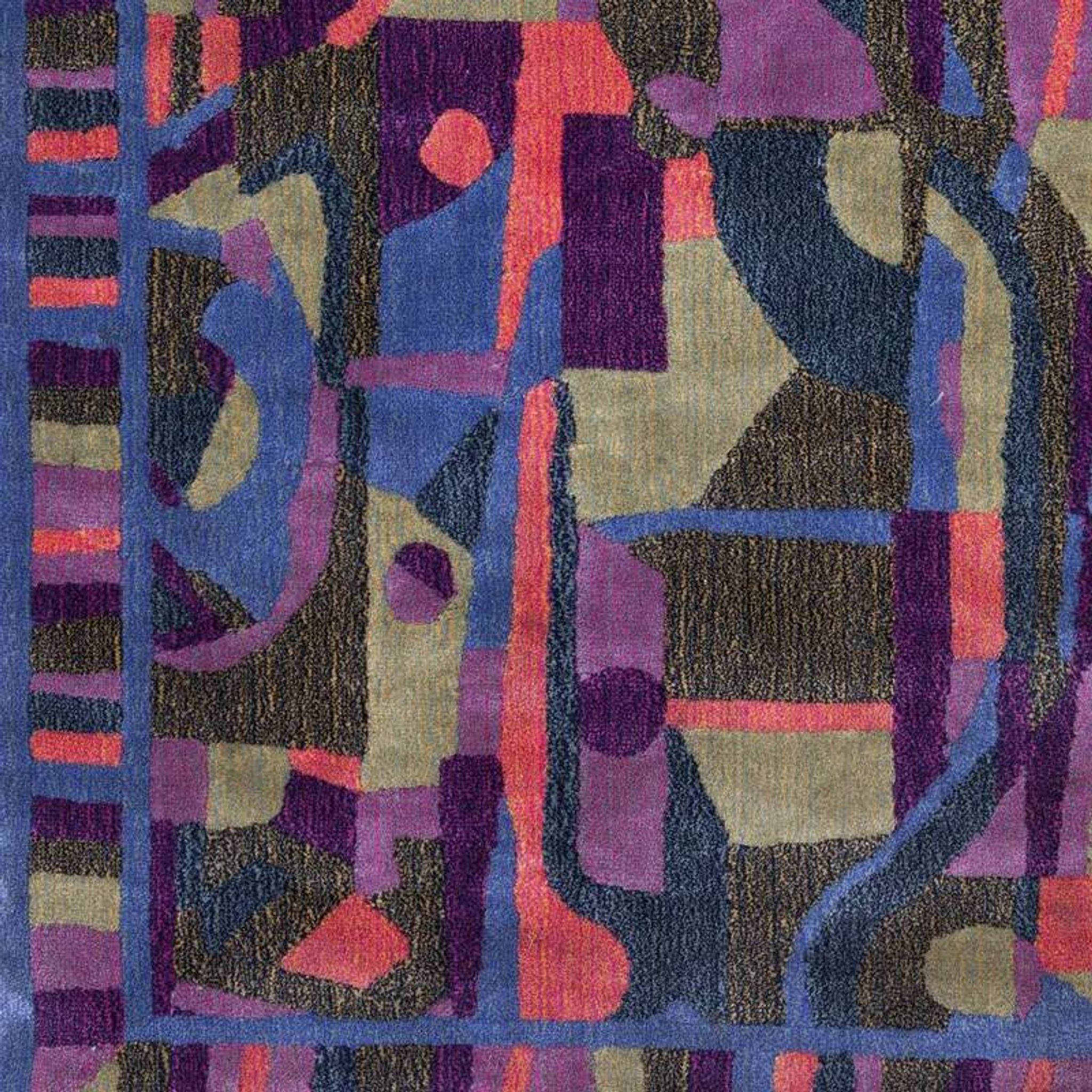 1990s Gorgeous Rug by Giorgetto Giugiaro for Paracchi. Pure wool. Made in Italy
