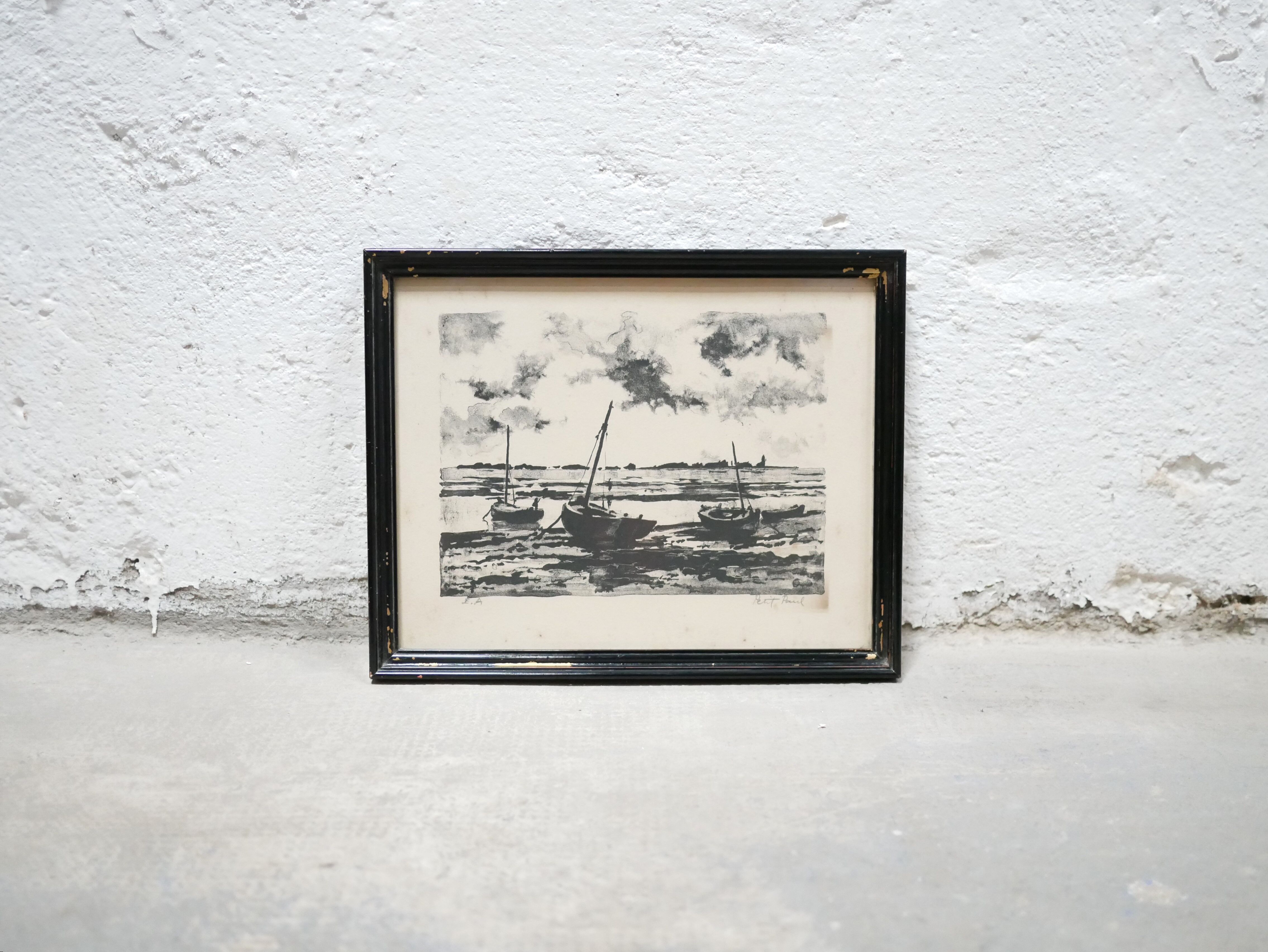 Lithograph artist's proof signed Paul Petit