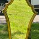 Vintage mirror gilded wood and stucco, Louis XV style shell H 68 cm