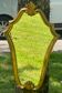 Vintage mirror gilded wood and stucco, Louis XV style shell H 68 cm