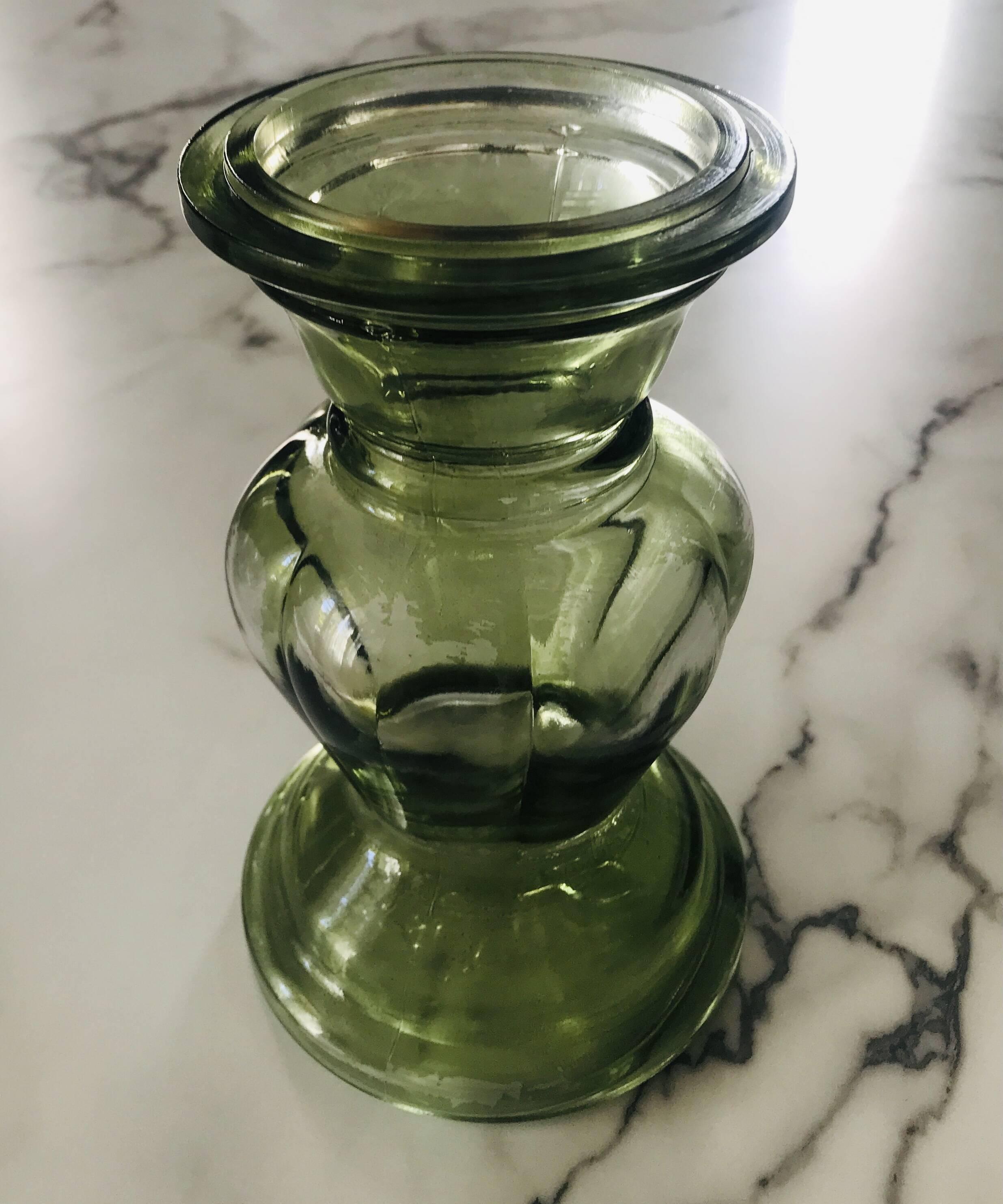 Bougeoir ou vase verre recyclé