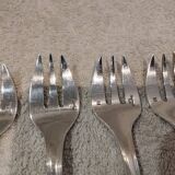 12 silver-plated oyster forks by Christofle America