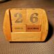 Perpetual wooden cube calendar - 1950s