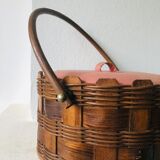 Working sewing box made of woven rattan
