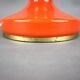 Lampe de table champignon en verre opalin orange tchèque des années 1970