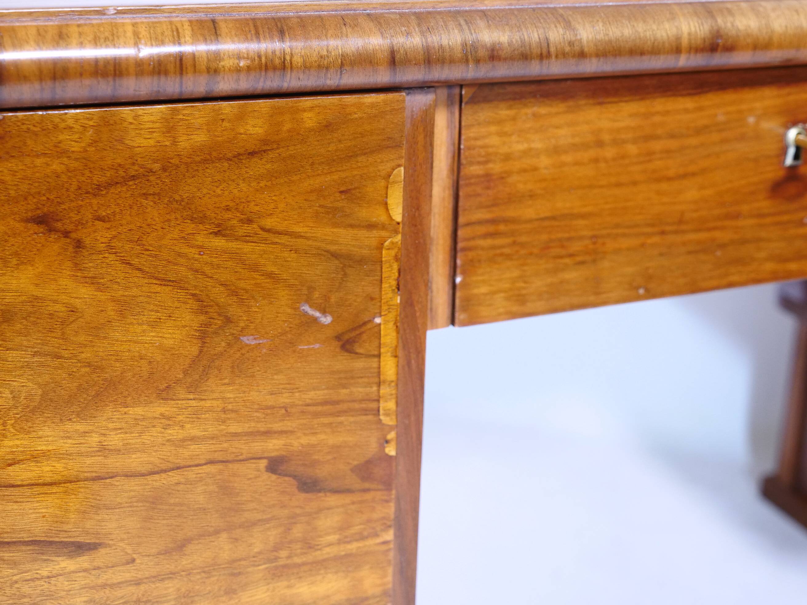 Art Deco Walnut Desk, 1920s
