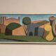 Large Original Swedish Oil on Canvas – "Spansk By" by Emil Clahr (1905–1983) – Signed – 1961 – Vintage & Framed