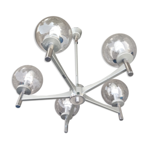 Lustre suspension aluminium brossé